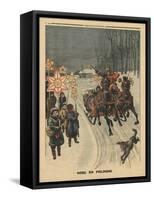 Christmas in Poland, Illustration from 'Le Petit Journal', Supplement Illustre, 24th December 1911-French School-Framed Stretched Canvas