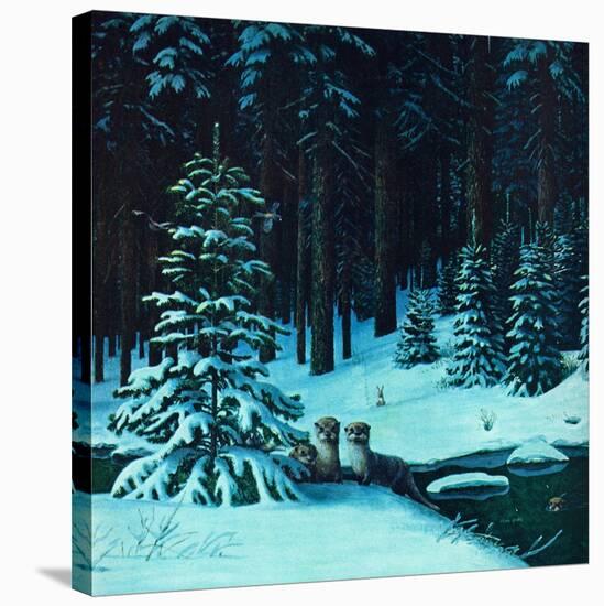 Christmas In the Forest-Stan Galli-Stretched Canvas