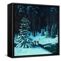 Christmas In the Forest-Stan Galli-Framed Stretched Canvas