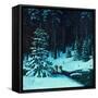 Christmas In the Forest-Stan Galli-Framed Stretched Canvas