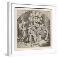 Christmas in the Luther Home-Gustav Konig-Framed Art Print