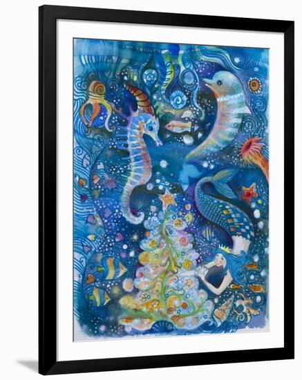 Christmas in the Ocean-Oxana Zaika-Framed Giclee Print