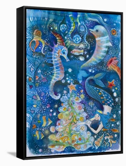 Christmas in the Ocean-Oxana Zaika-Framed Stretched Canvas