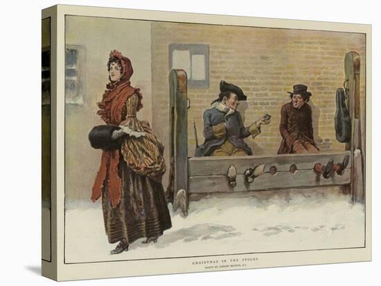 Christmas in the Stocks-Gordon Frederick Browne-Stretched Canvas