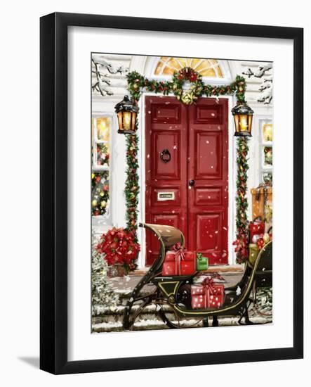 Christmas in the Village-Arnica Burnstone-Framed Giclee Print