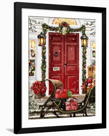 Christmas in the Village-Arnica Burnstone-Framed Giclee Print