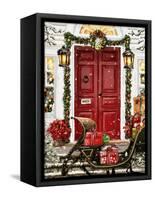 Christmas in the Village-Arnica Burnstone-Framed Stretched Canvas
