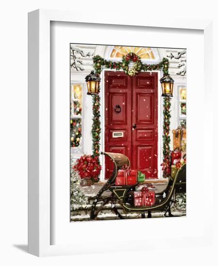 Christmas in the Village-Arnica Burnstone-Framed Giclee Print