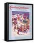 "Christmas in Town," Country Gentleman Cover, December 1, 1940-Henry Soulen-Framed Stretched Canvas