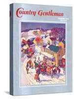 "Christmas in Town," Country Gentleman Cover, December 1, 1940-Henry Soulen-Stretched Canvas