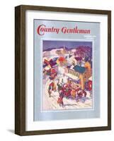 "Christmas in Town," Country Gentleman Cover, December 1, 1940-Henry Soulen-Framed Giclee Print