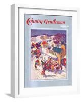 "Christmas in Town," Country Gentleman Cover, December 1, 1940-Henry Soulen-Framed Giclee Print