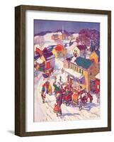 "Christmas in Town,"December 1, 1940-Henry Soulen-Framed Giclee Print