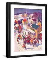 "Christmas in Town,"December 1, 1940-Henry Soulen-Framed Giclee Print