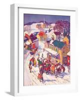 "Christmas in Town,"December 1, 1940-Henry Soulen-Framed Giclee Print