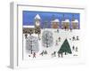 Christmas in Winter Town-Gordon Barker-Framed Giclee Print