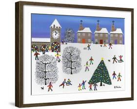 Christmas in Winter Town-Gordon Barker-Framed Giclee Print