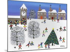 Christmas in Winter Town-Gordon Barker-Mounted Giclee Print