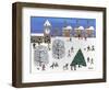 Christmas in Winter Town-Gordon Barker-Framed Giclee Print