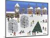 Christmas in Winter Town-Gordon Barker-Mounted Giclee Print