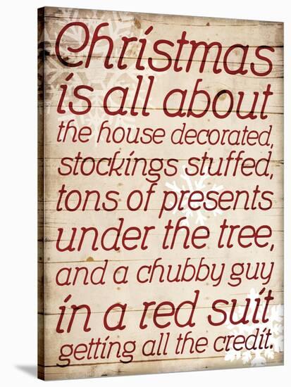 Christmas Is All About Type-Jace Grey-Stretched Canvas