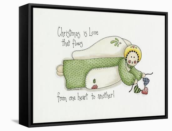 Christmas Is Love Angel-Debbie McMaster-Framed Stretched Canvas