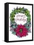 Christmas Ivy Wreath White-Cyndi Lou-Framed Stretched Canvas