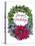 Christmas Ivy Wreath White-Cyndi Lou-Stretched Canvas