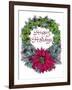 Christmas Ivy Wreath White-Cyndi Lou-Framed Giclee Print