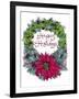 Christmas Ivy Wreath White-Cyndi Lou-Framed Giclee Print