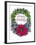 Christmas Ivy Wreath White-Cyndi Lou-Framed Giclee Print