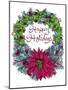 Christmas Ivy Wreath White-Cyndi Lou-Mounted Giclee Print