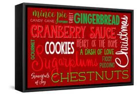 Christmas Kitchen Typography-Andi Metz-Framed Stretched Canvas