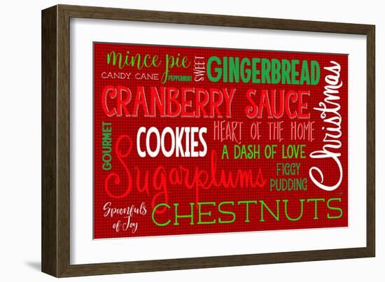 Christmas Kitchen Typography-Andi Metz-Framed Art Print