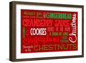 Christmas Kitchen Typography-Andi Metz-Framed Art Print