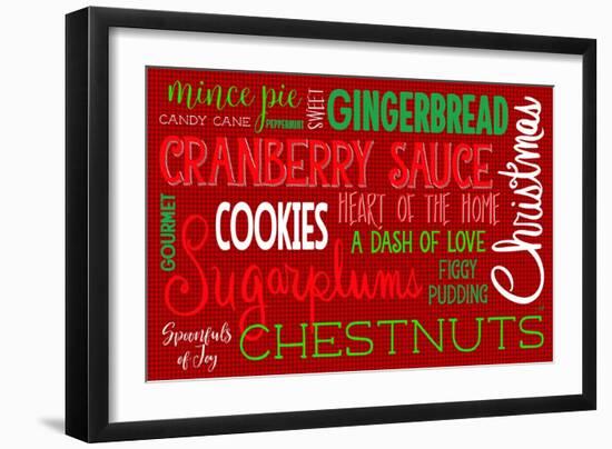 Christmas Kitchen Typography-Andi Metz-Framed Art Print