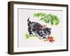 Christmas Kitten-Diane Matthes-Framed Giclee Print