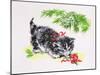 Christmas Kitten-Diane Matthes-Mounted Giclee Print