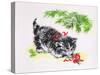 Christmas Kitten-Diane Matthes-Stretched Canvas