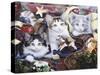 Christmas Kittens and All the Trim'Ns-Jenny Newland-Stretched Canvas