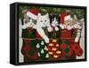 Christmas Kittens-William Vanderdasson-Framed Stretched Canvas