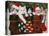 Christmas Kittens-William Vanderdasson-Stretched Canvas