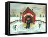 Christmas Labrador-Tina Nichols-Framed Stretched Canvas