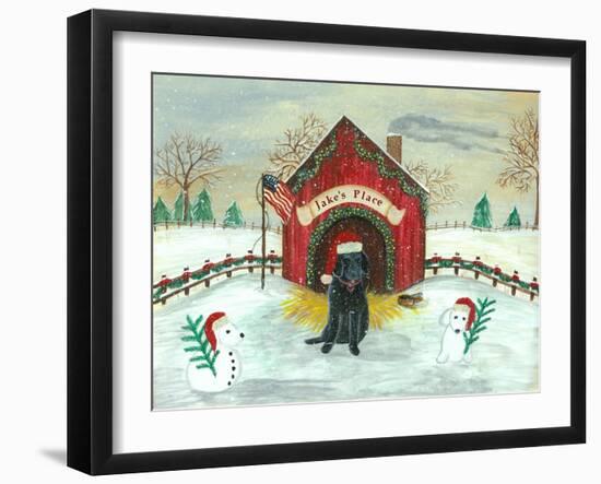 Christmas Labrador-Tina Nichols-Framed Giclee Print