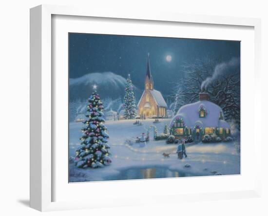 Christmas Lake-Richard Burns-Framed Giclee Print