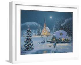 Christmas Lake-Richard Burns-Framed Giclee Print