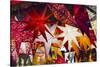 Christmas Lanterns in Market-Jon Hicks-Stretched Canvas