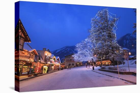 Christmas Lighting Festival, Leavenworth, Bavarian Village, Washington-Stuart Westmorland-Stretched Canvas