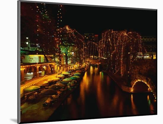 Christmas Lights Along the San Antonio Riverwalk-James Randklev-Mounted Photographic Print