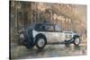 Christmas Lights and 8 Litre Bentley-Peter Miller-Stretched Canvas